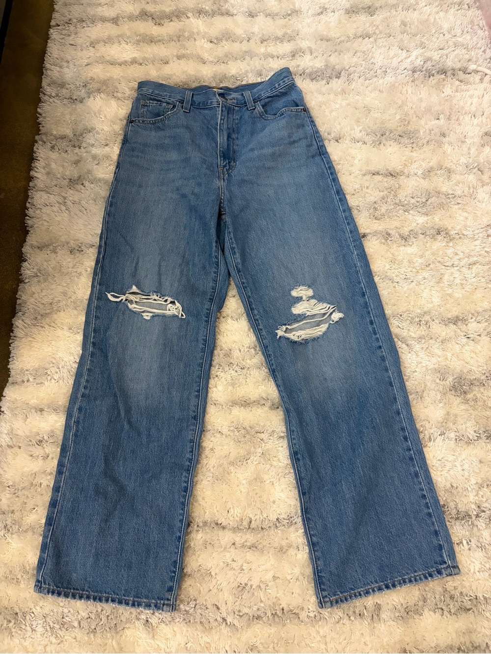 Women’s high waisted wide leg jeans